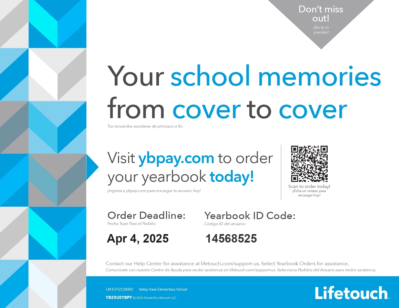 Yearbook order deadline: april 4