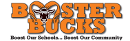 Booster Bucks Logo, Boost Our Schools... Boost Our Community. Link to the booster bucks website.